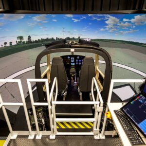 Helikopter simulator achter